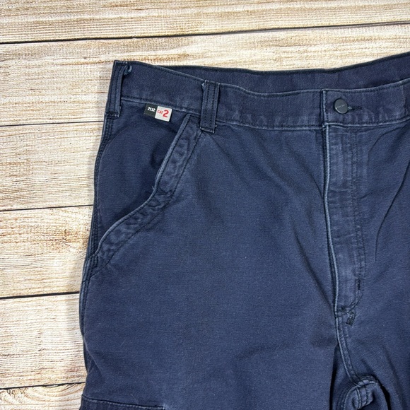 Carhartt FR Men's 38 Flame Resistant Navy Blue Cargo Work Pants Inseam 28" - Picture 5 of 11